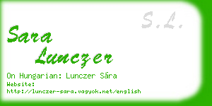 sara lunczer business card